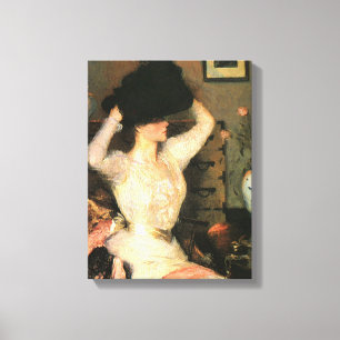 Toile Le Casquette noir de Frank Weston Benson