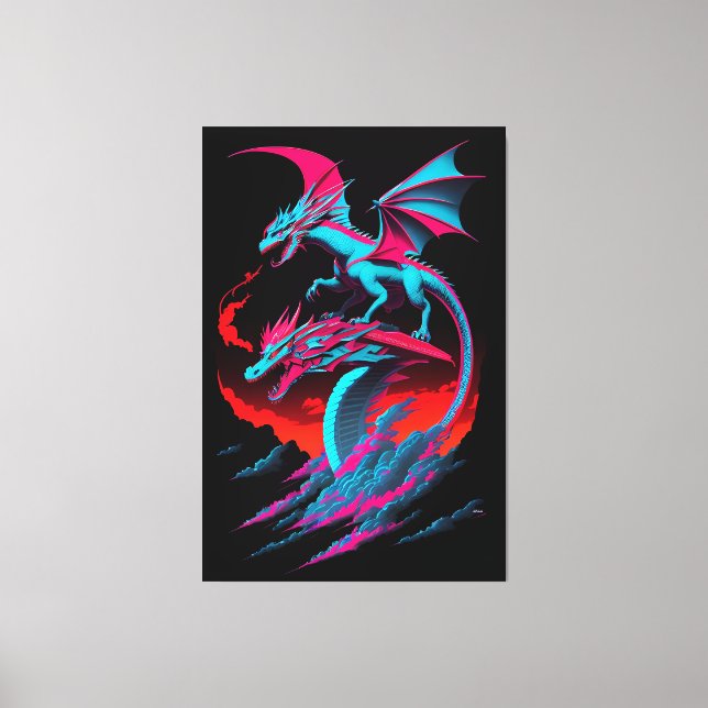 Toile Le Cavalier de Surf du Dragon (Recto)