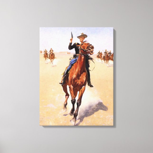 Toile Le cavalier par Frederic Remington (Recto)