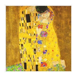 Toile Le célèbre tableau de Gustav Klimt, The Kiss.