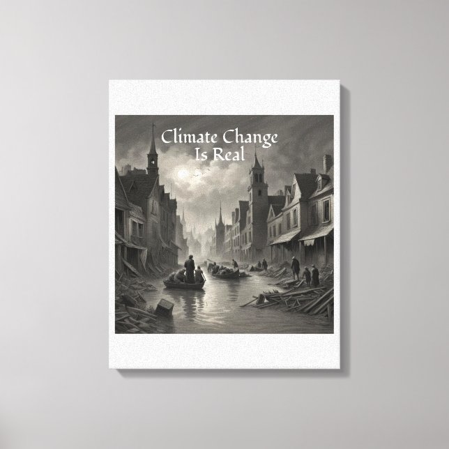 Toile Le changement climatique est réel (Recto)