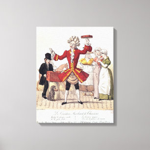 Toile Le chanteur de rue, gravé par Alois Senefelder