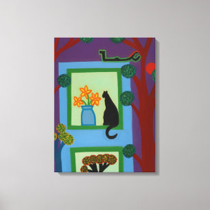 Toile Le chat du croissant oblique 2008