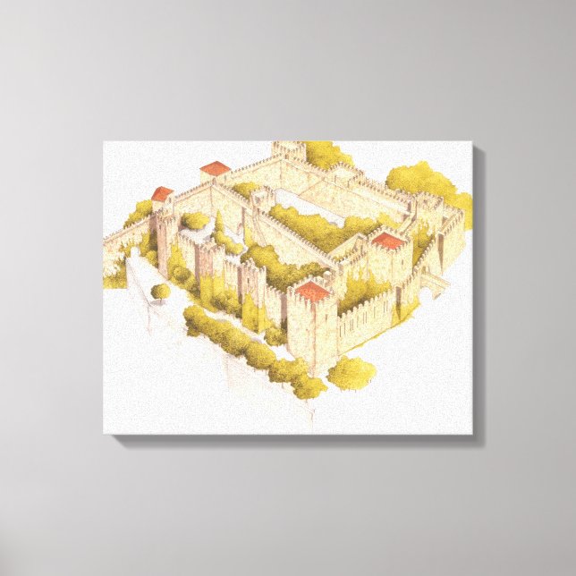 Toile Le château de San Jorge. Lisbonne Portugal (Recto)