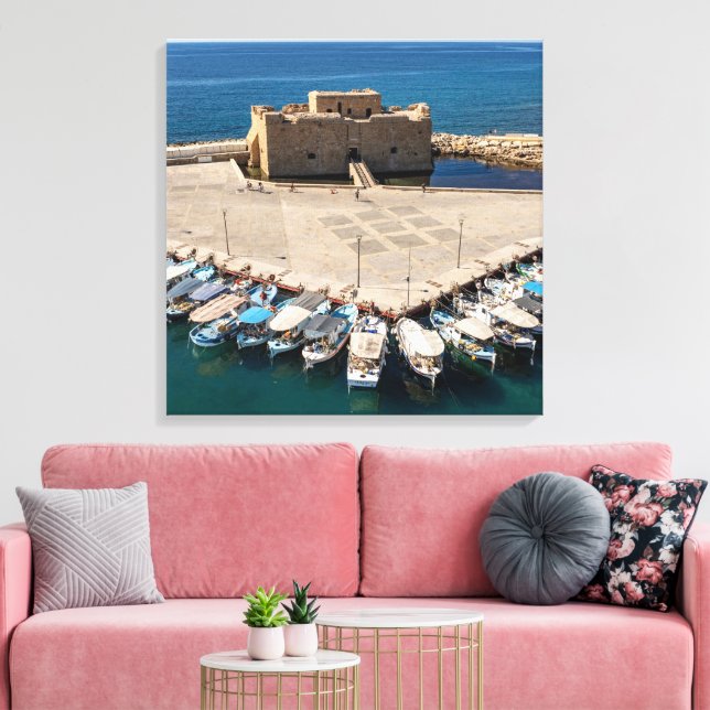 Toile Le château et le port de Paphos (Insitu(Salon))