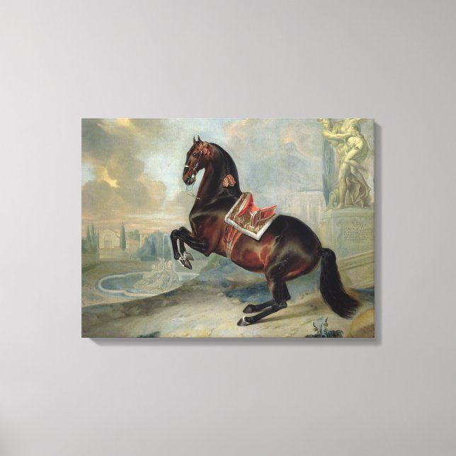 Toile Le cheval de la baie sombre "Valido" (Recto)
