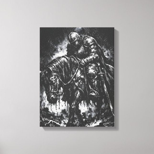 Toile Le Chevalier Déchu par BurnsInHell (Recto)