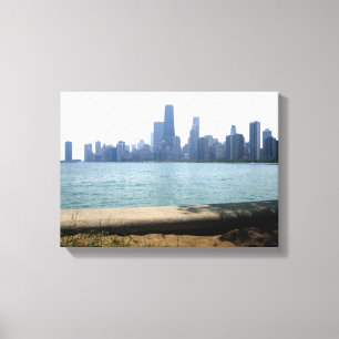 Toile Le Chicago Skyline depuis le lac