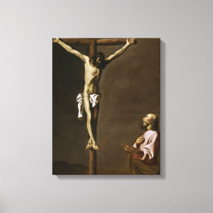 Toile Le Christ crucifié avec un peintre