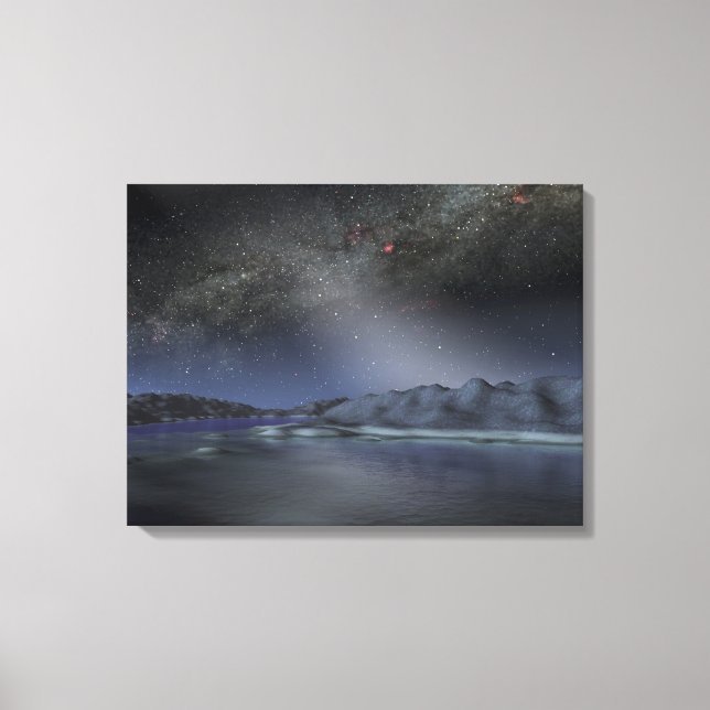 Toile Le ciel nocturne d'une hypothétique planète alien  (Recto)