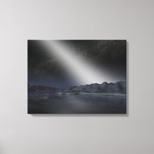 Toile Le ciel nocturne d'une hypothétique planète alien