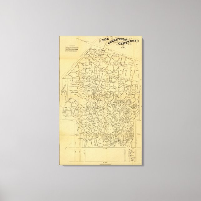 Toile Le cimetière de bois vert (Recto)