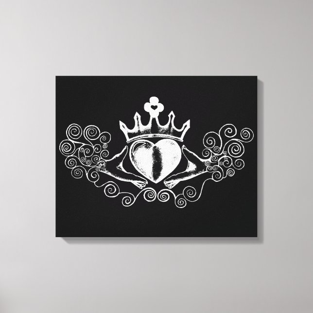 Toile Le Claddagh (blanc) (Recto)