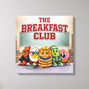 Toile Le Club Petit Déjeuner - Amateurs de Nourriture