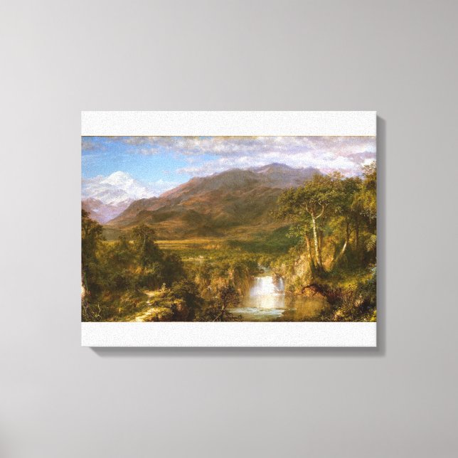 Toile Le Coeur des Andes par l'église Frederic Edwin (Recto)