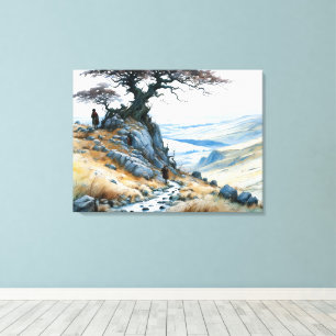 Toile Le col de la montagne