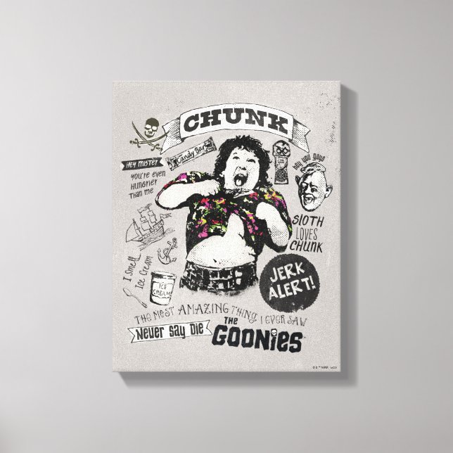 Toile Le Collage Retro de Goonies Chunk (Recto)