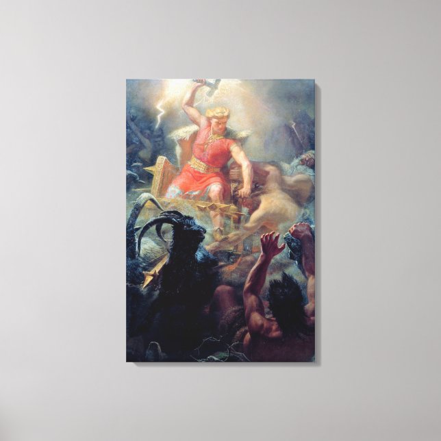 Toile Le combat de Thor avec les Géants Mårten Winge  (Recto)