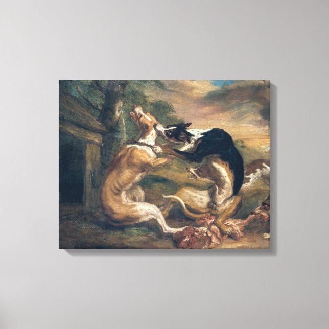 Toile Le combat des chiens, 1678 (Recto)