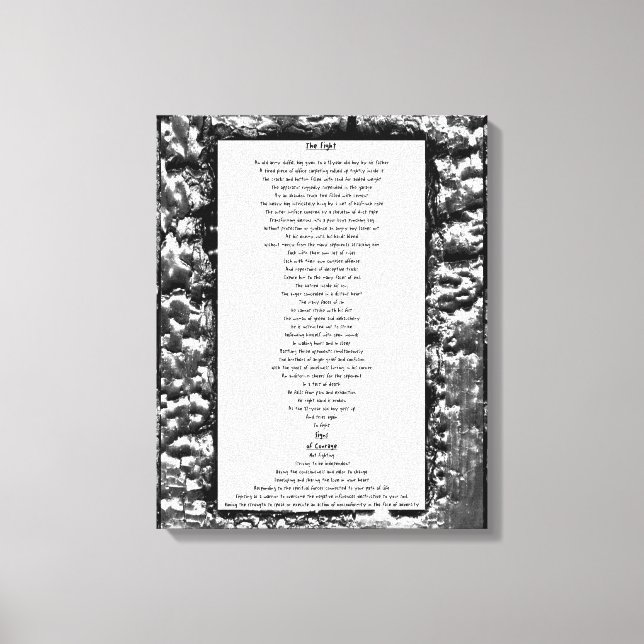 Toile Le combat et les signes du courage (Recto)