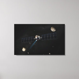 Toile Le concept de l'artiste du vaisseau spatial d'aube