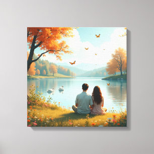 Toile Le couple d'automne
