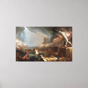 Toile Le cours de l'Empire : Destruction par Thomas Cole
