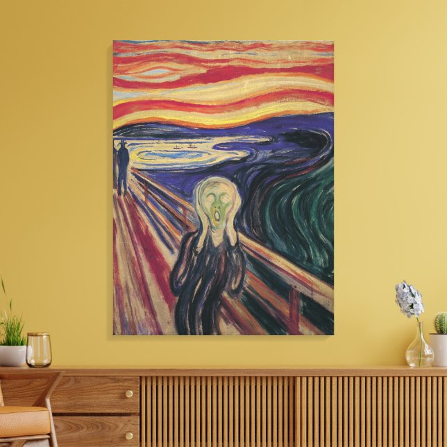 Toile Le Cri d'Edvard Munch, Expressionnisme Vintage (Insitu(Salon))