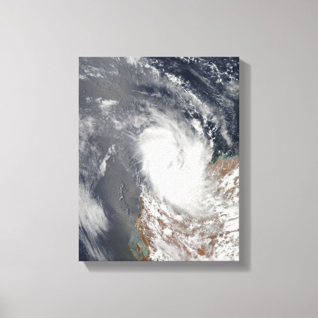Toile Le cyclone Dominic au large de l'Australie occiden (Recto)