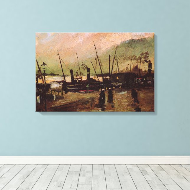 Toile Le De Ruijterkade à Amsterdam par Vincent van Gogh (Insitu (Plancher de Bois))