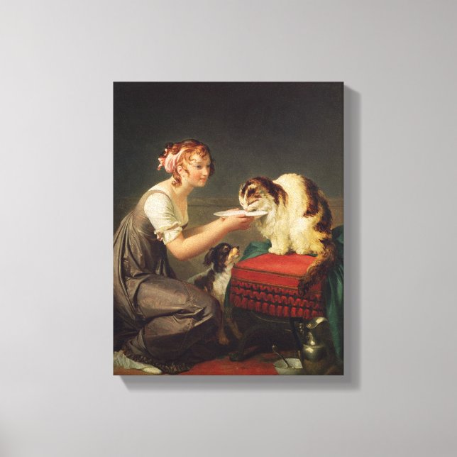 Toile Le déjeuner du chat (Recto)