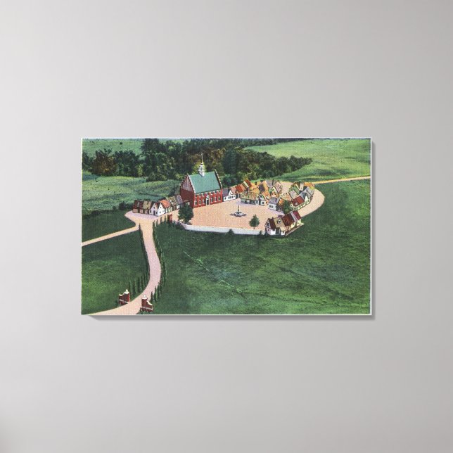 Toile Le Den Danske Landsby (Village danois) (Recto)