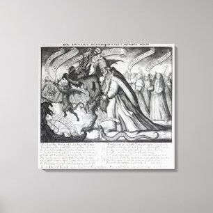 Toile Le diable qui dirige le pape en chaîne, 1680