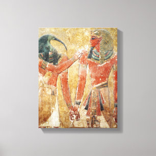 Toile Le dieu Thoth avec Seti I dans la tombe de Seti