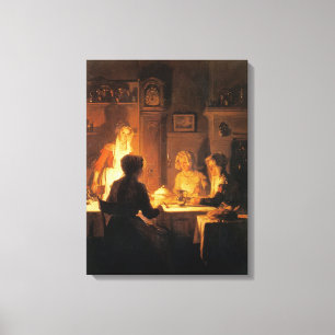 Toile Le dîner, c.1900 (huile sur la toile)