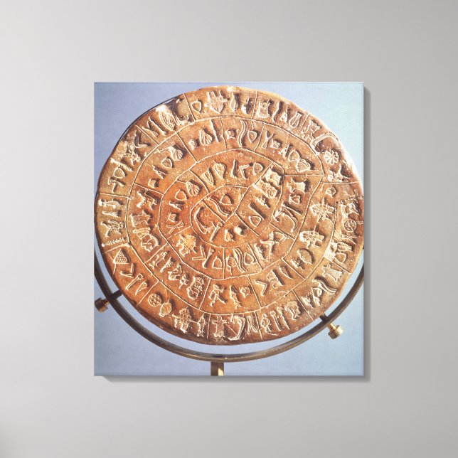Toile Le disque Phaistos, avec une signification inconnu (Recto)