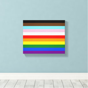 Toile Le drapeau de fierté à onze bandes de SlipperyJoe'