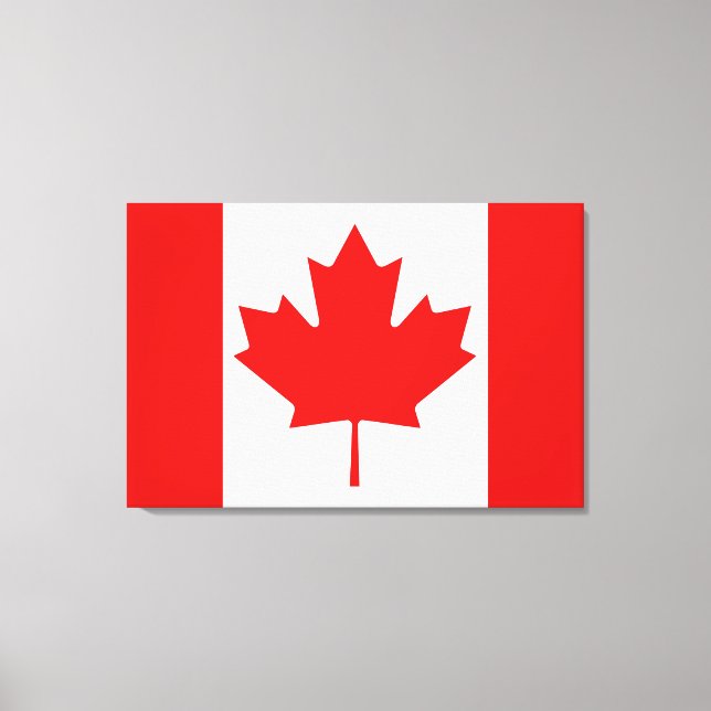 Toile Le drapeau de la Feuille d'érable du Canada (Recto)