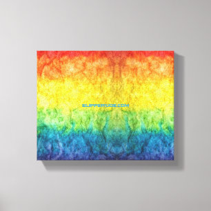 Toile Le drapeau tie-dyé de SlipperyJoe arc-en-ciel pres