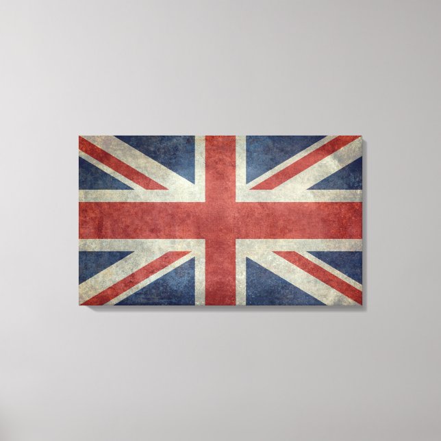 Toile Le drapeau Union Jack du Royaume-Uni - Vintage rét (Recto)