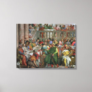 Toile Le festin de mariage chez Cana, détail de régaler