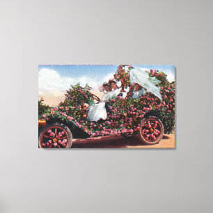 Toile Le festival rose de ville a décoré l'automobile