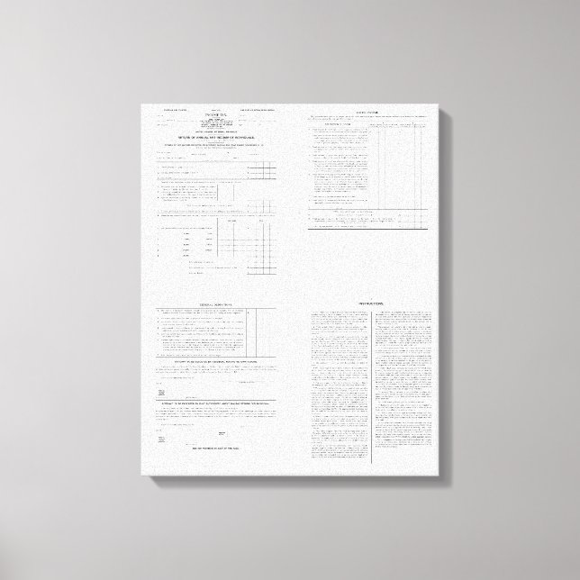 Toile Le formulaire 1040 de l'impôt sur le revenu améric (Recto)