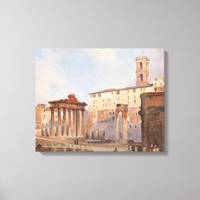 Toile Le Forum romain antique (par Ippolito Caffi) (Recto)