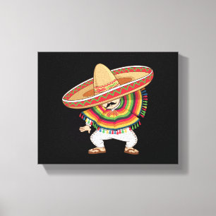Toile Le garçon mexicain Dabbing Poncho Cinco de Mayo