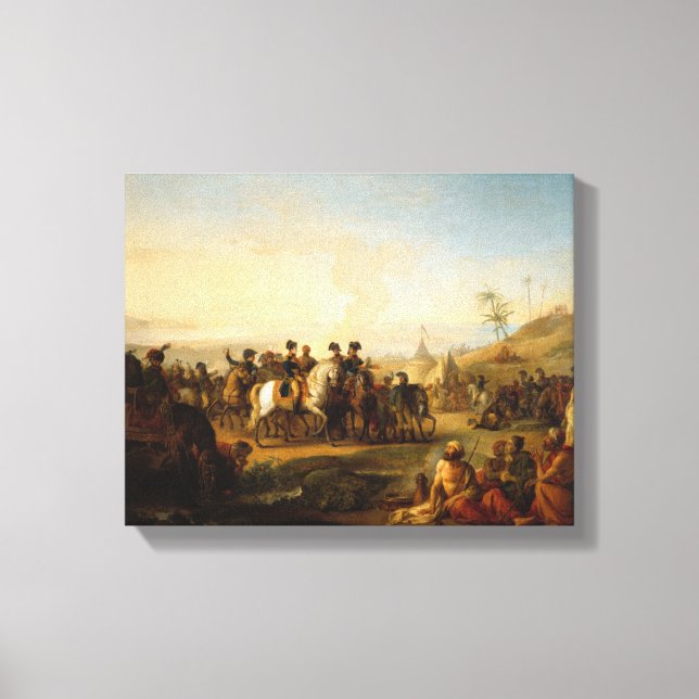 Toile Le général Bonaparte visite les fontaines de (Recto)
