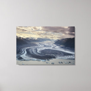 Toile Le glacier Lowell se jette dans la rivière Alsek d