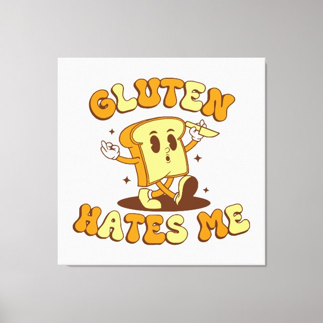 Toile Le gluten me déteste (Recto)