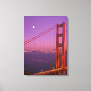 Toile Le Golden Gate Bridge peu après le coucher du sole