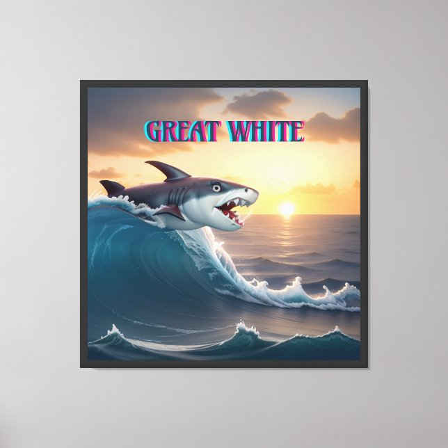 Toile Le grand requin blanc (Recto)